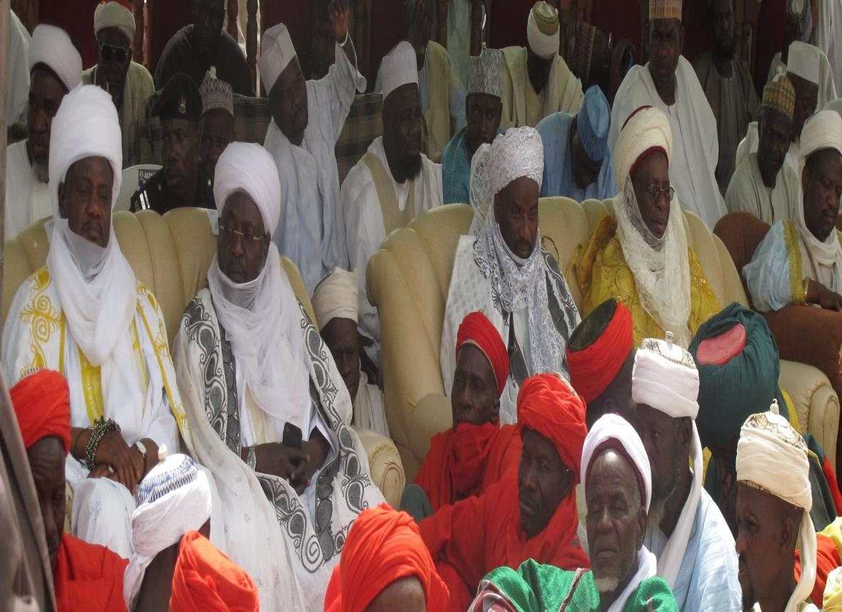 Traditional rulers seated at a development council